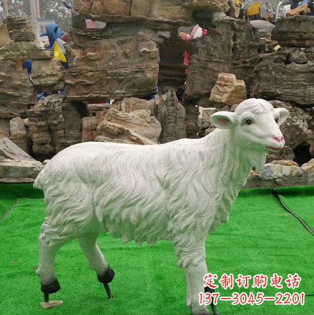 四川玻璃钢绵羊雕塑