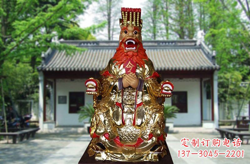 四川玻璃钢制作的金龙王雕塑
