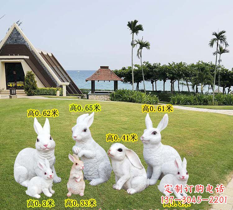 四川玻璃钢兔子雕塑精致的艺术之作
