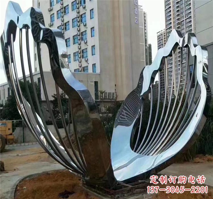 四川不锈钢贝壳雕塑艺术与自然的完美结合
