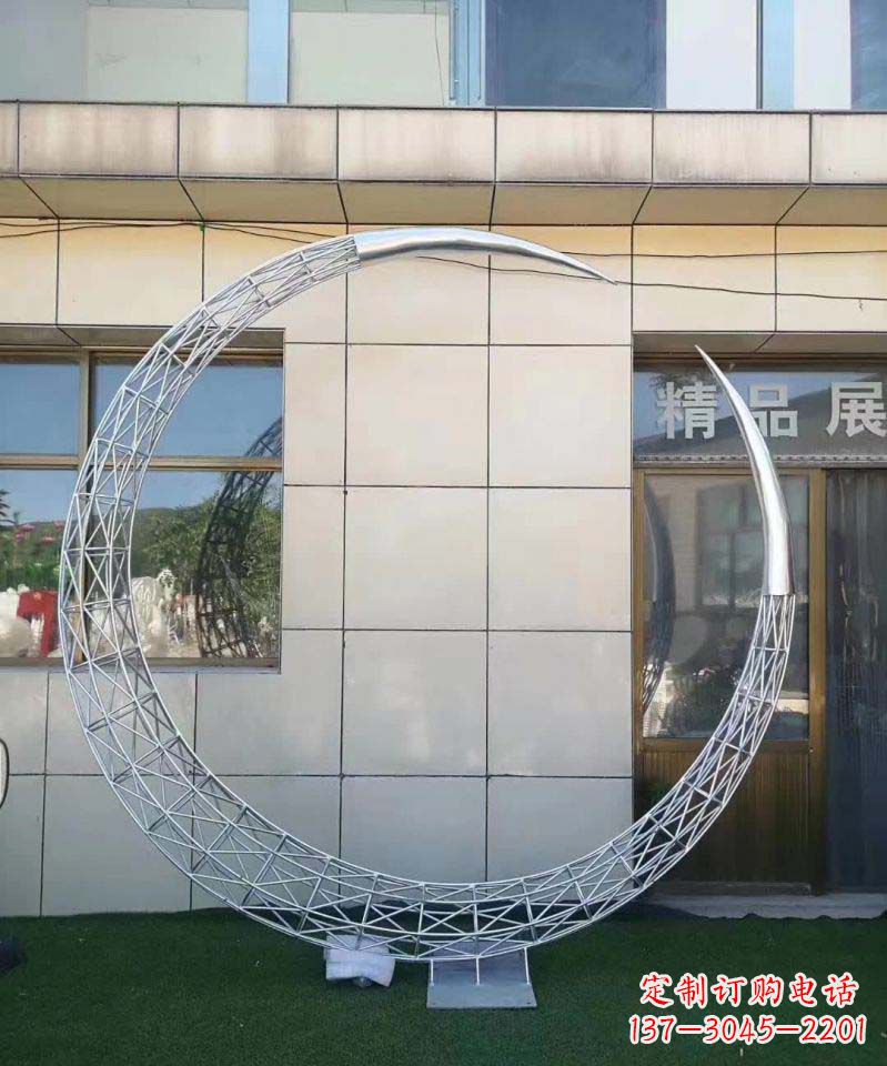 四川不锈钢别墅月亮镂空雕塑
