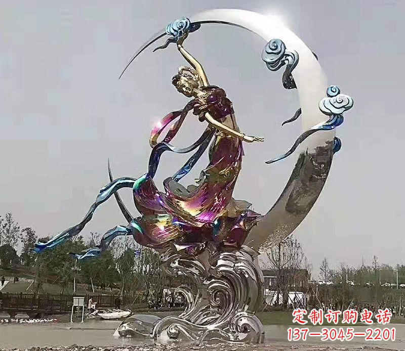 四川不锈钢嫦娥奔月雕塑
