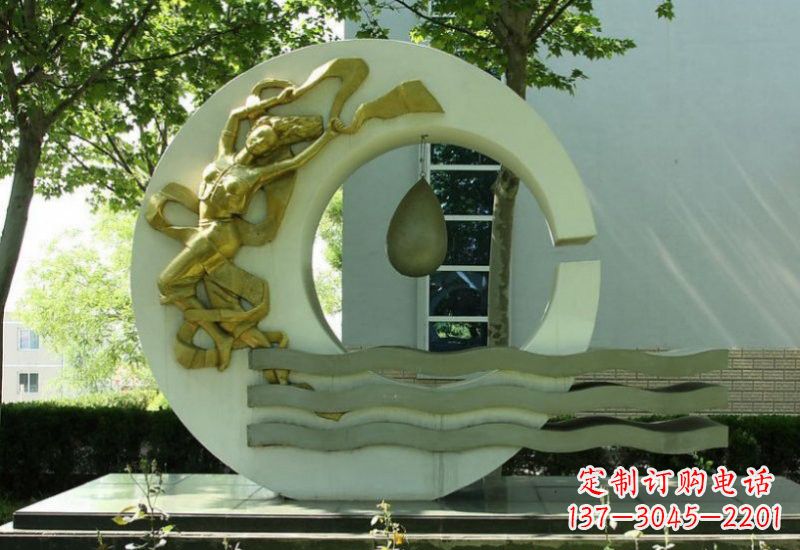 四川不锈钢嫦娥奔月雕塑——传承中华文化