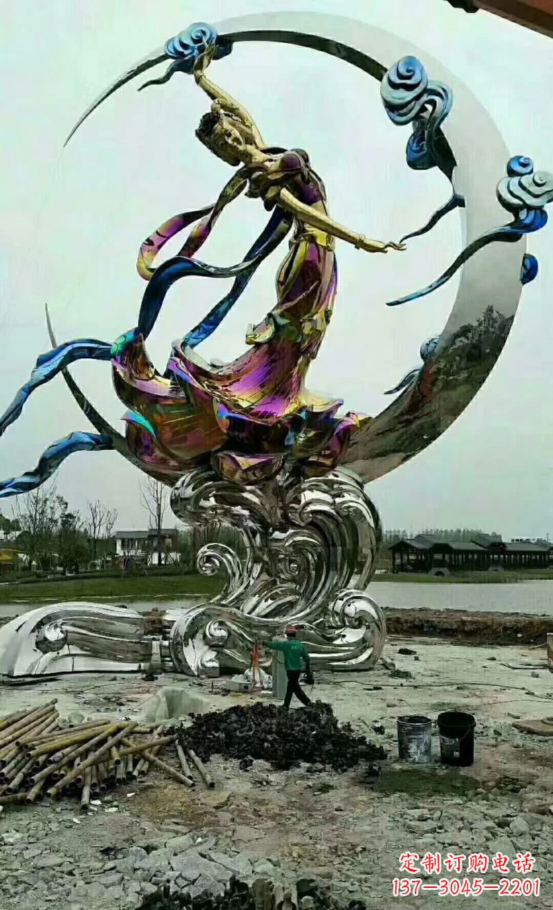 四川不锈钢嫦娥奔月雕塑
