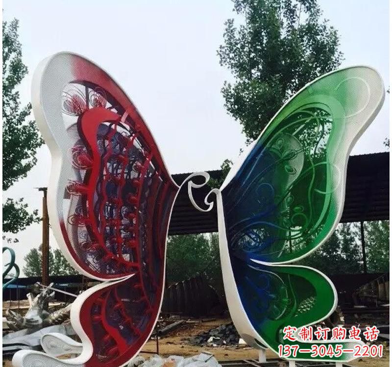 四川不锈钢城市彩色蝴蝶雕塑——美丽的视觉盛宴