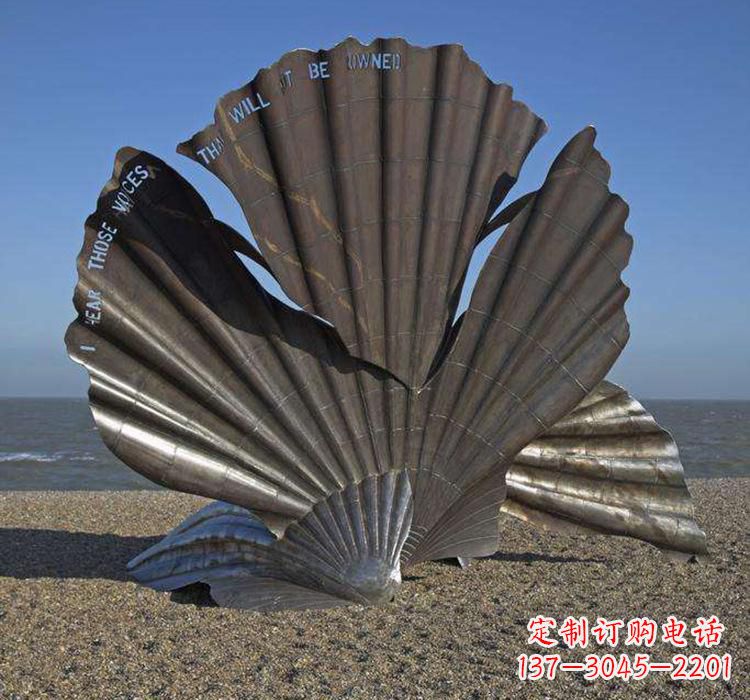 四川不锈钢城市的扇贝雕塑——一座海洋文化的象征