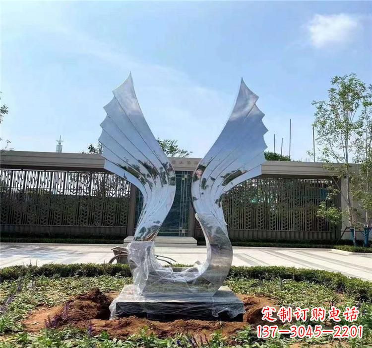 四川精美不锈钢翅膀雕塑