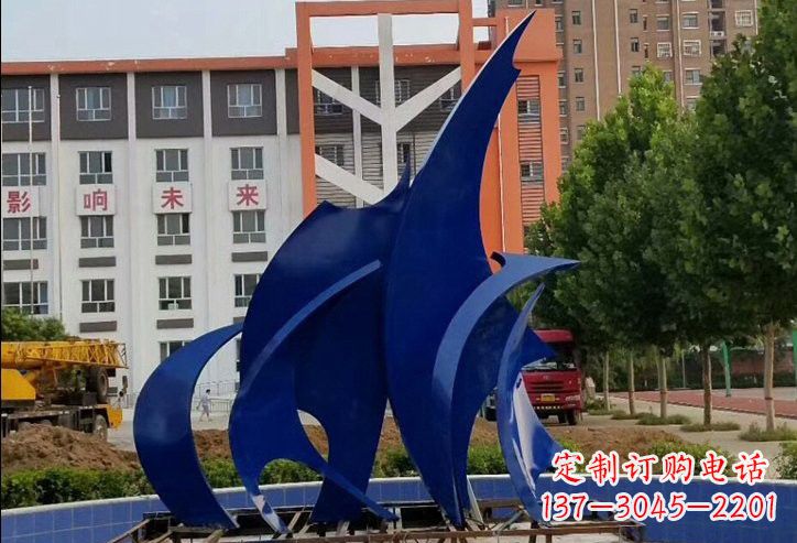 四川不锈钢船帆雕塑象征着自由和希望