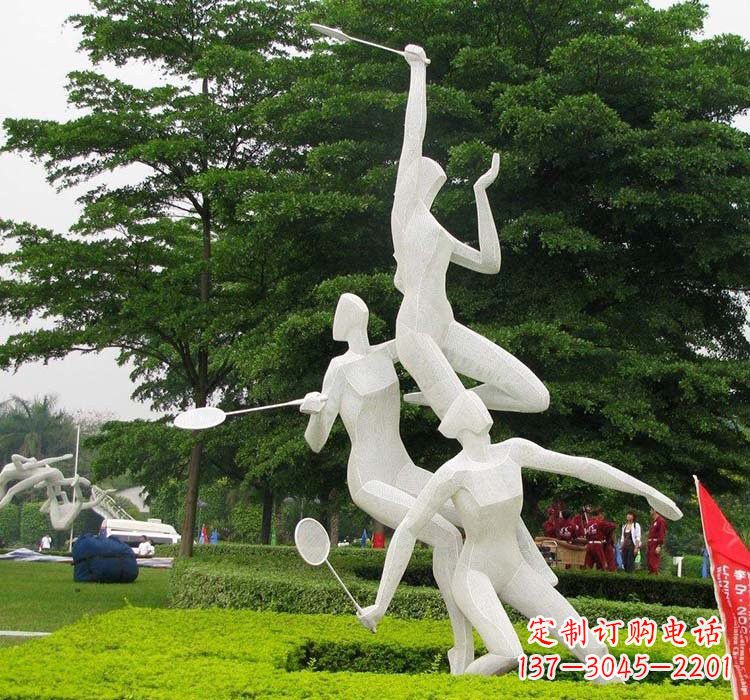 四川精美绝伦的不锈钢羽毛球雕塑
