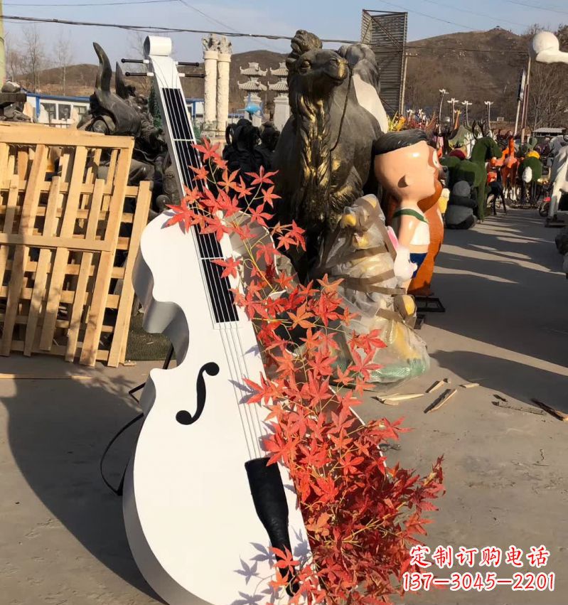 四川不锈钢大提琴雕塑—精致的艺术精品