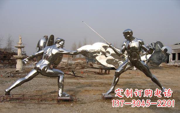 四川不锈钢雕刻的运动员雕塑