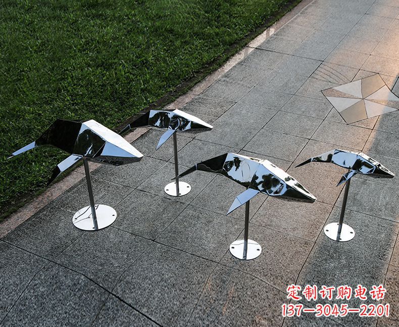 四川不锈钢海豚雕塑精致的海洋之美