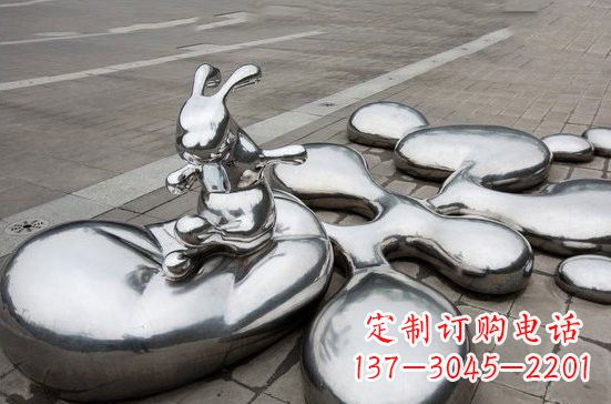 四川不锈钢兔子雕塑