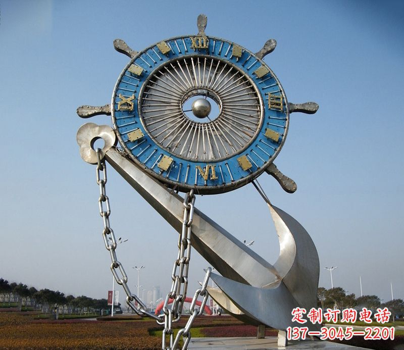 四川不锈钢船舵雕塑展现精湛工艺