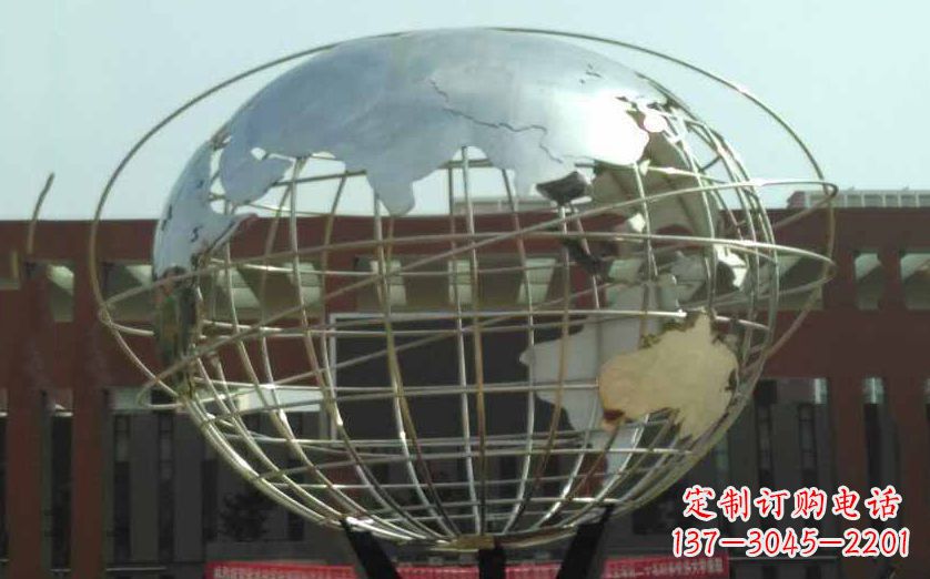 四川不锈钢地球仪雕塑象征地球的美丽