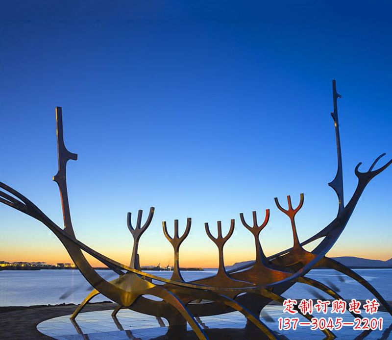 四川帆船雕塑精致的海洋艺术品