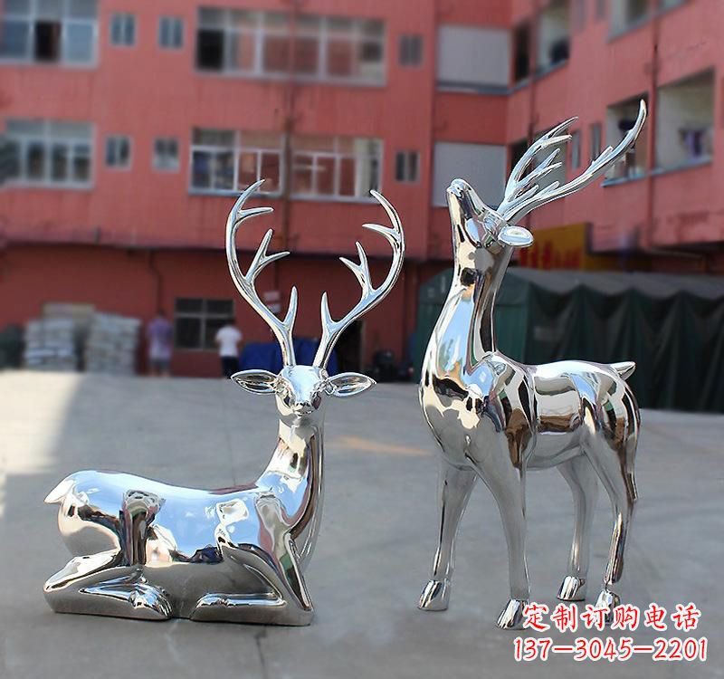 四川不锈钢仿真梅花鹿雕塑——精致美观