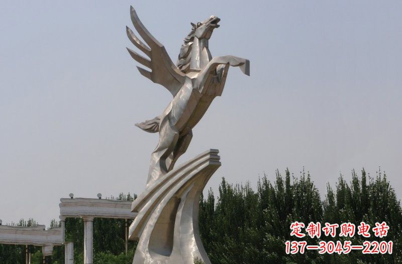 四川不锈钢飞马雕塑象征力量与灵动