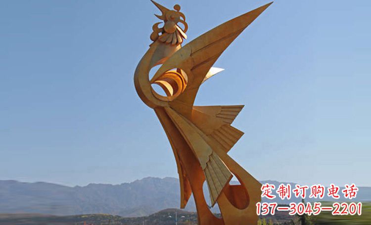 四川不锈钢凤凰雕塑,给环境增添灵动之美