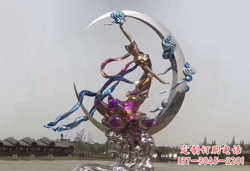 四川不锈钢嫦娥奔月雕塑