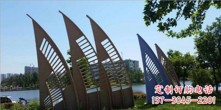 四川不锈钢公园的船帆雕塑