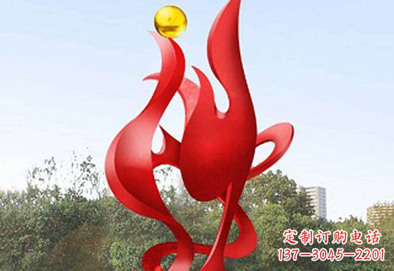 四川不锈钢凤凰雕塑——象征着古代神兽的传奇