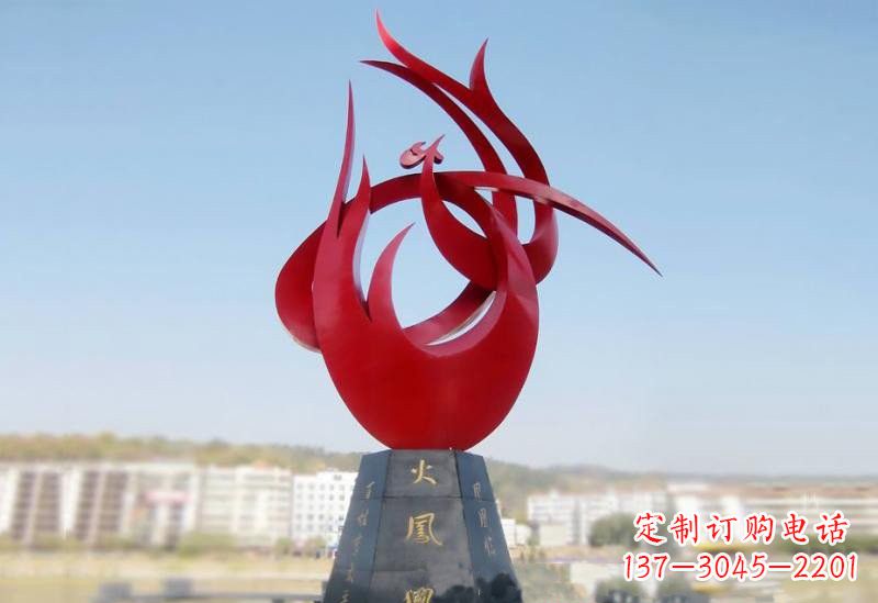 四川凤凰雕塑——点缀不锈钢公园