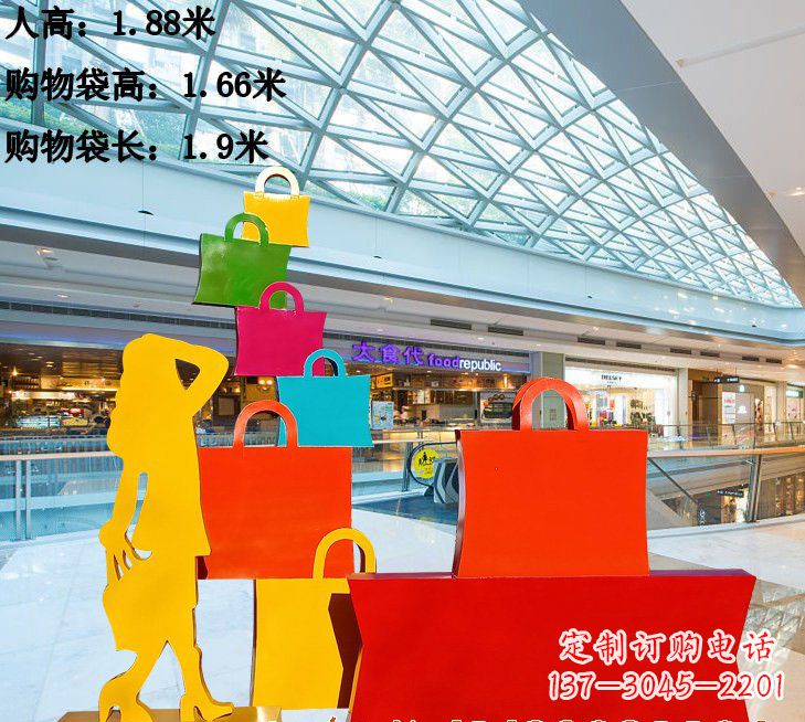 四川不锈钢购物袋雕塑艺术品的独特之处