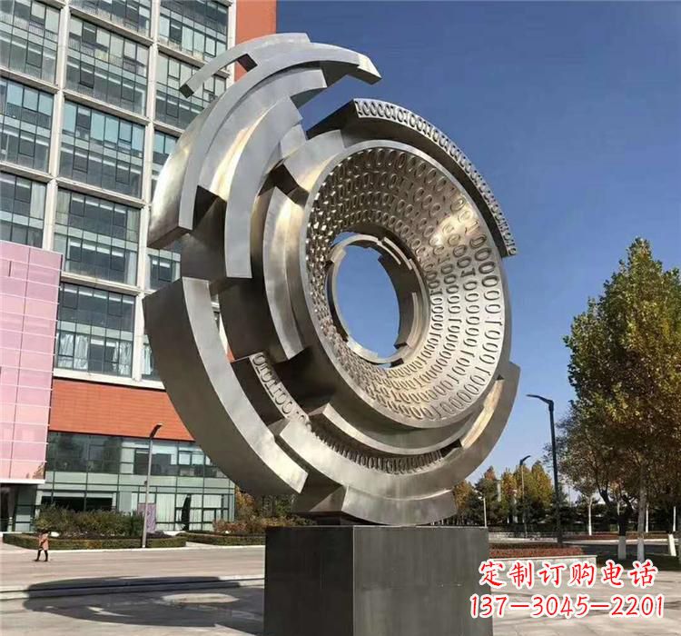 四川不锈钢齿轮雕塑流动的美丽
