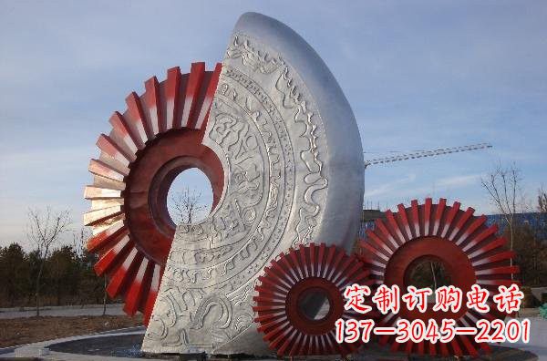 四川不锈钢齿轮雕塑精致而精美