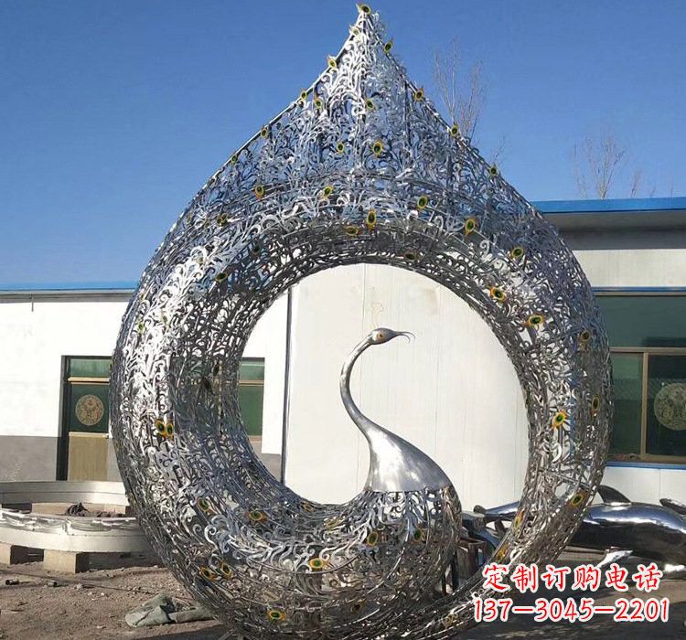 四川优雅的不锈钢孔雀雕塑