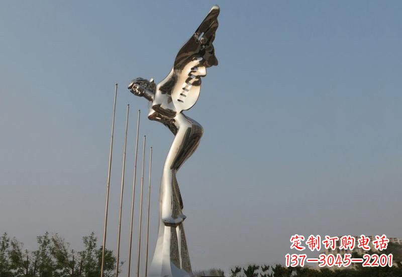 四川不锈钢天使雕塑精美而优雅