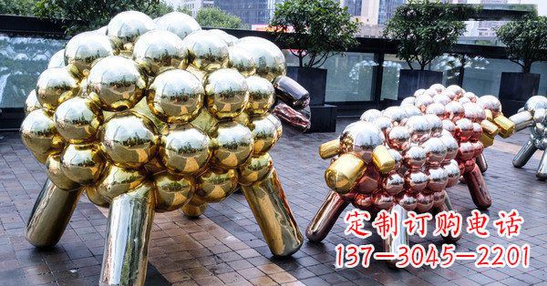 四川不锈钢动物雕塑肖恩的小羊