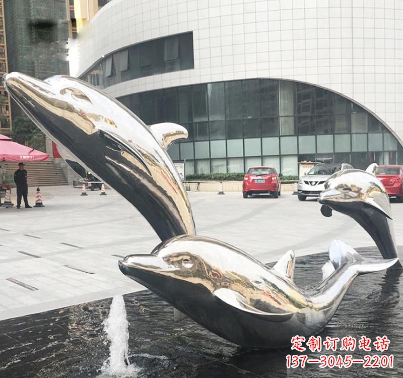 四川不锈钢海豚雕塑艺术与美的结合