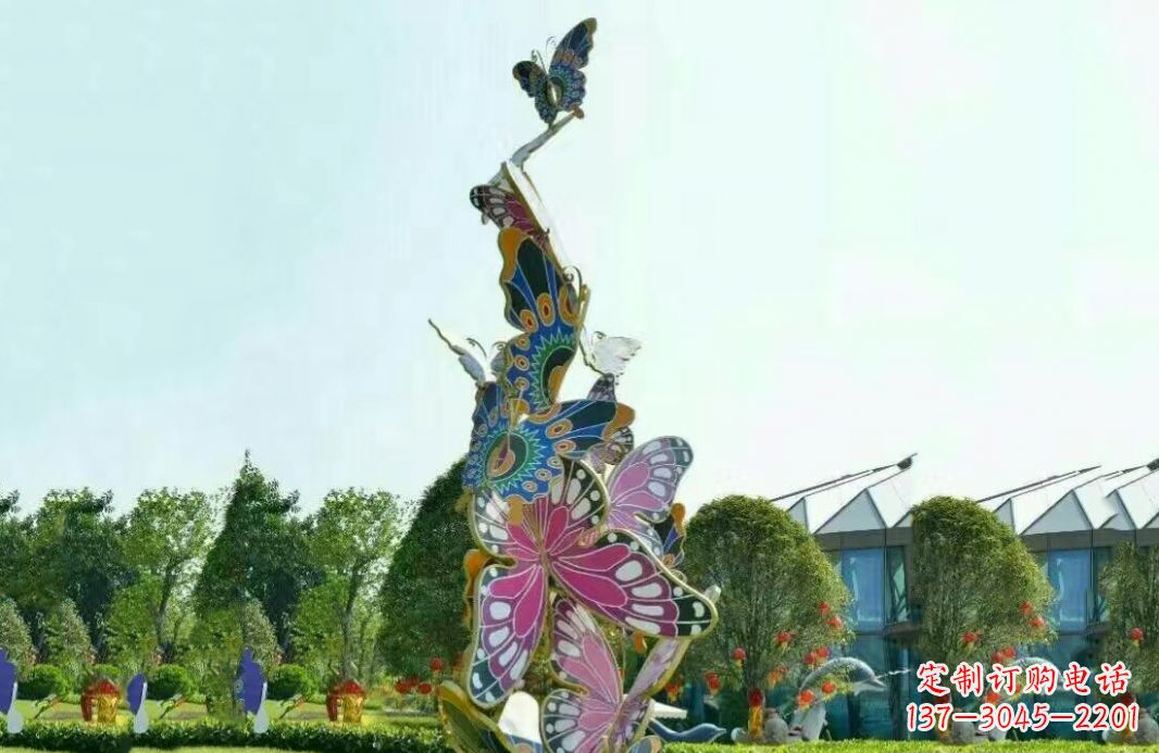 四川不锈钢蝴蝶美丽的雕塑之美