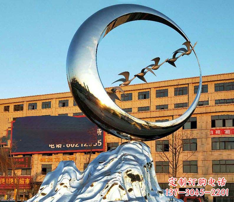 四川雁雕塑不锈钢的艺术精灵