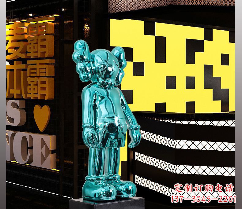 四川不锈钢蓝色机器人雕塑引领未来的艺术品