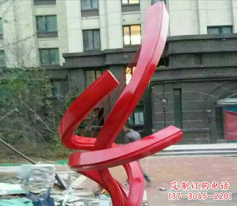 四川不锈钢螺旋飘带雕塑