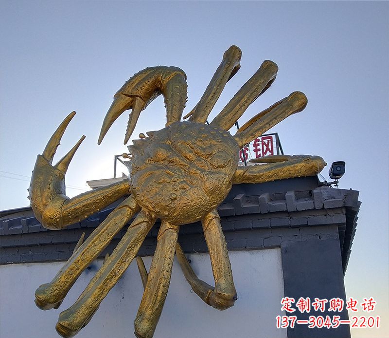 四川不锈钢螃蟹雕塑精美而又经久不衰