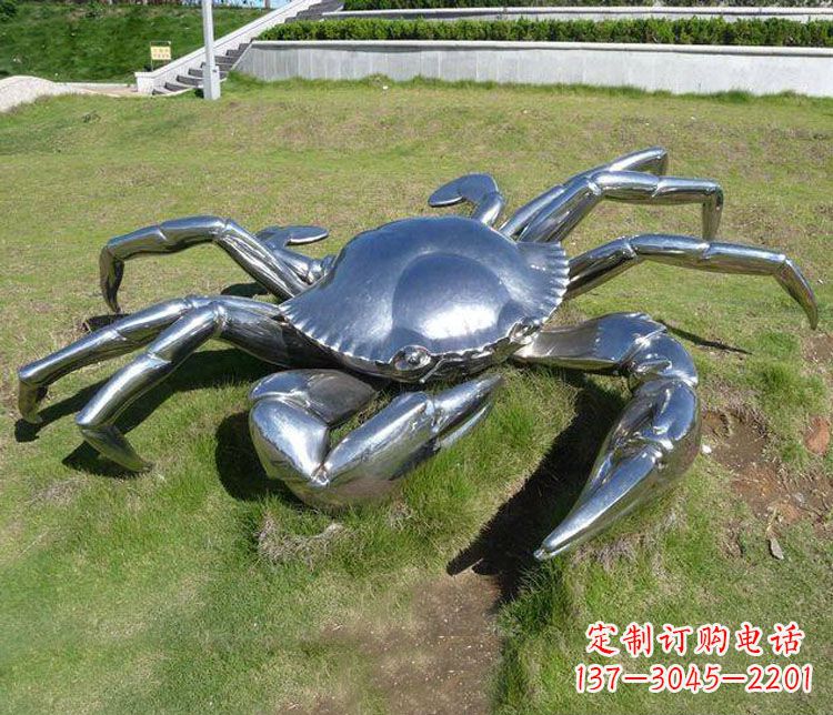 四川不锈钢螃蟹雕塑——给景观增添灵动之美
