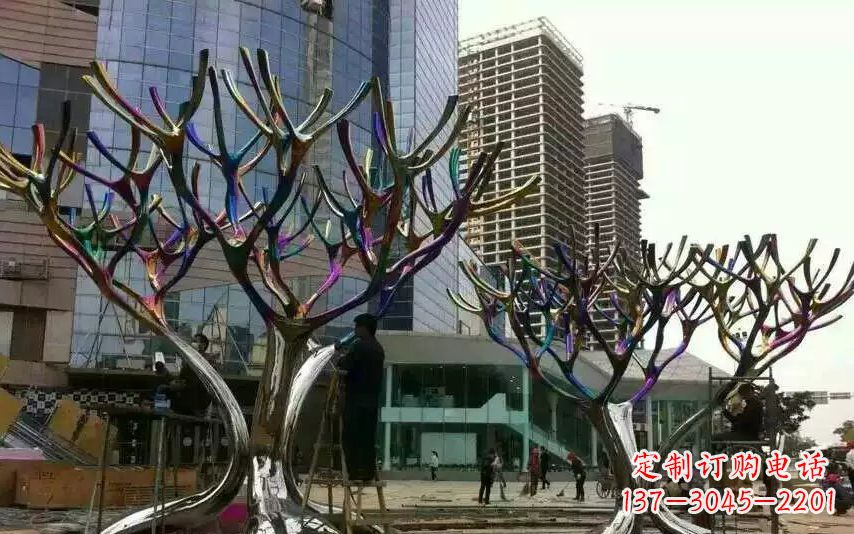四川不锈钢树枝景观雕塑