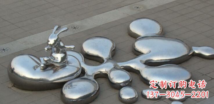 四川不锈钢兔子雕塑景观的美丽添彩