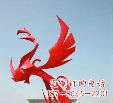 四川不锈钢铁艺凤凰雕塑美丽的象征