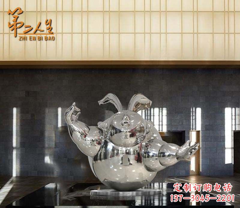 四川不锈钢兔子雕塑——精致雕刻的艺术品