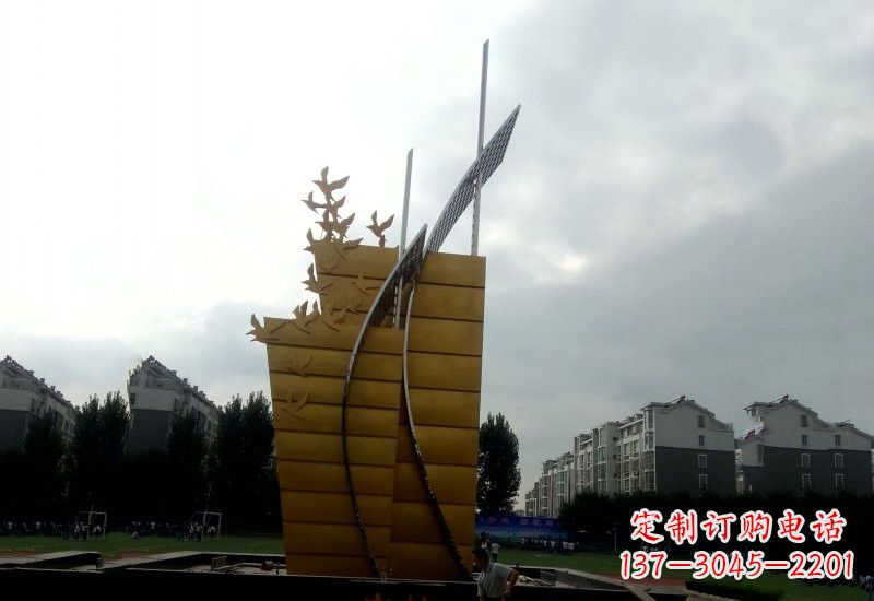 四川不锈钢校园帆船雕塑引领新时代