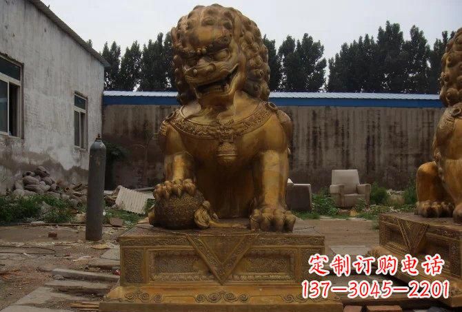 四川静谧的狮子雕塑精美的工艺与精神传承