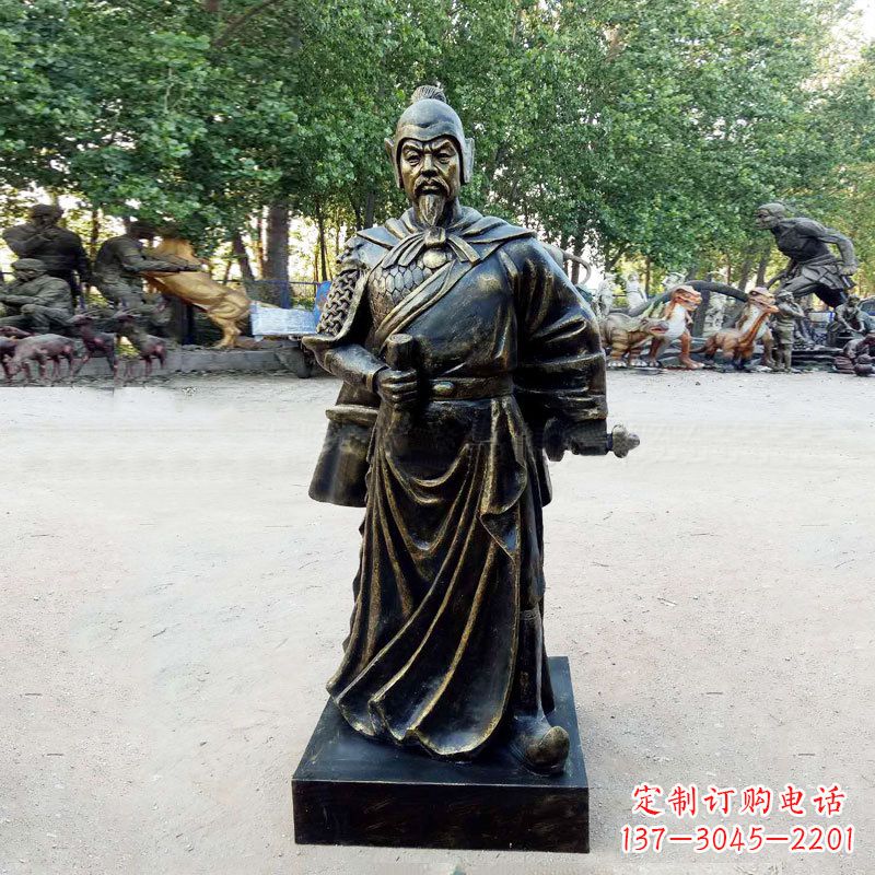 四川李靖--初唐著名人物仿铜雕塑像