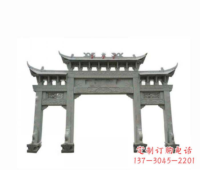 四川牌楼上的雕塑