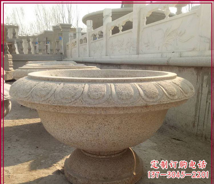 四川大理石花盆雕塑