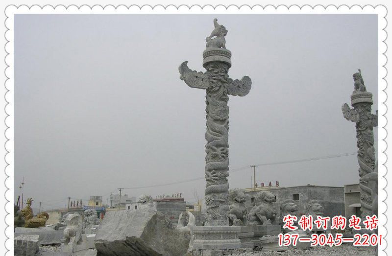 四川精致雕刻,大理石华表雕塑